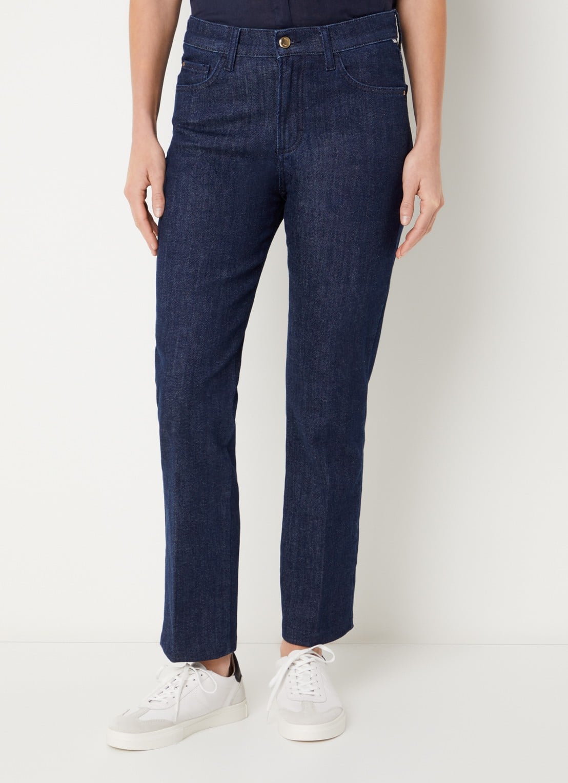 BRAX May high waist slim fit jeans met gekleurde wassing - detail 4 donkerblauw