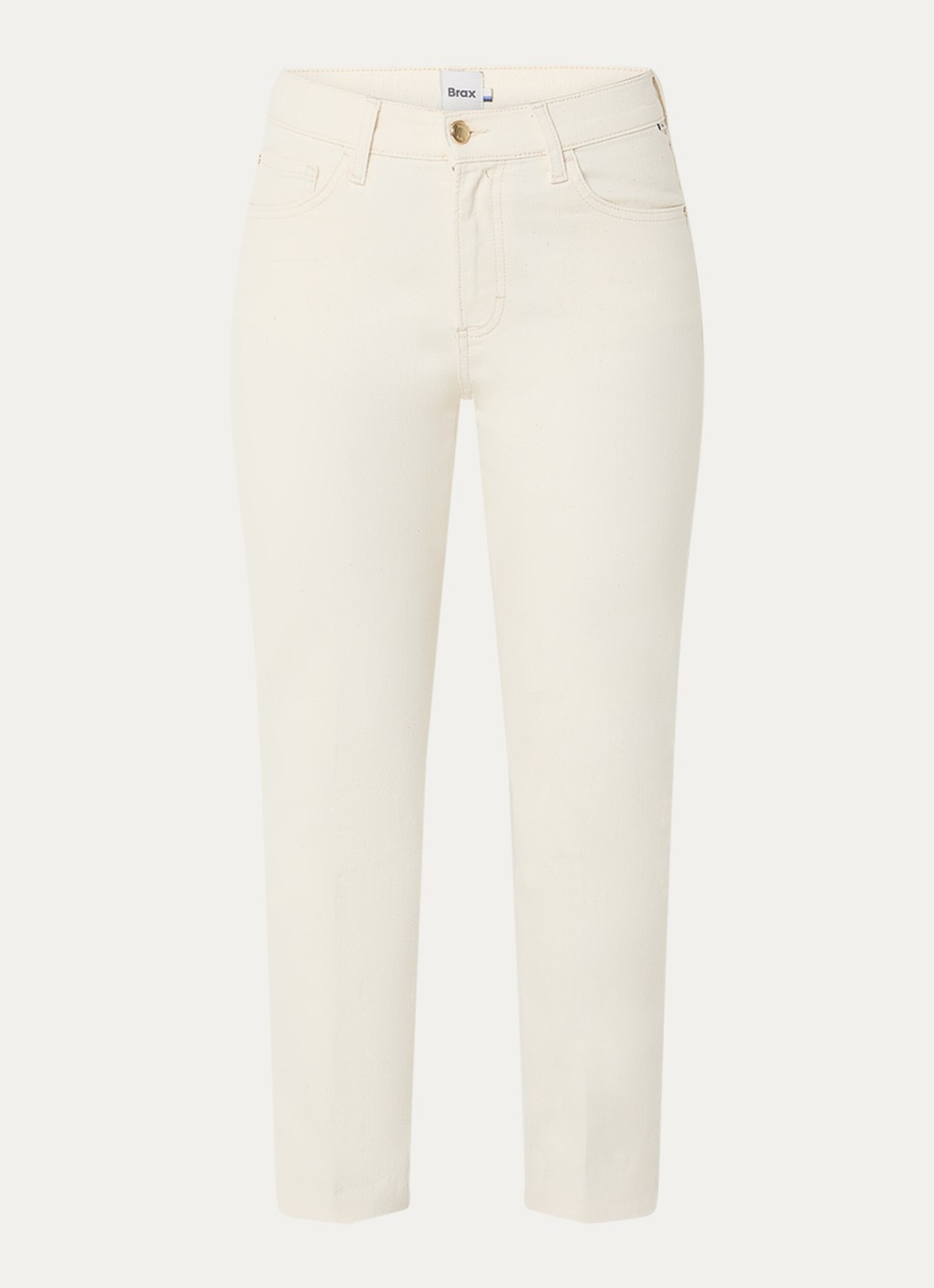 BRAX May high waist slim fit jeans met gekleurde wassing - voorkant 3 gebroken wit
