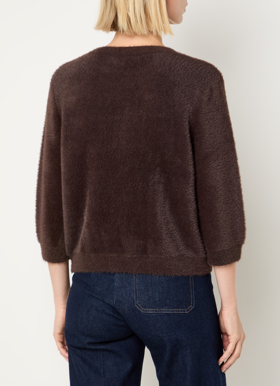 BRAX Noemi fijngebreide pullover - achterkant bruin