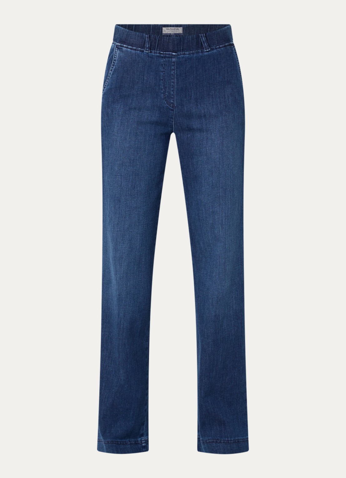 BRAX Pam mid waist loose fit jeans met donkere wassing - voorkant indigo