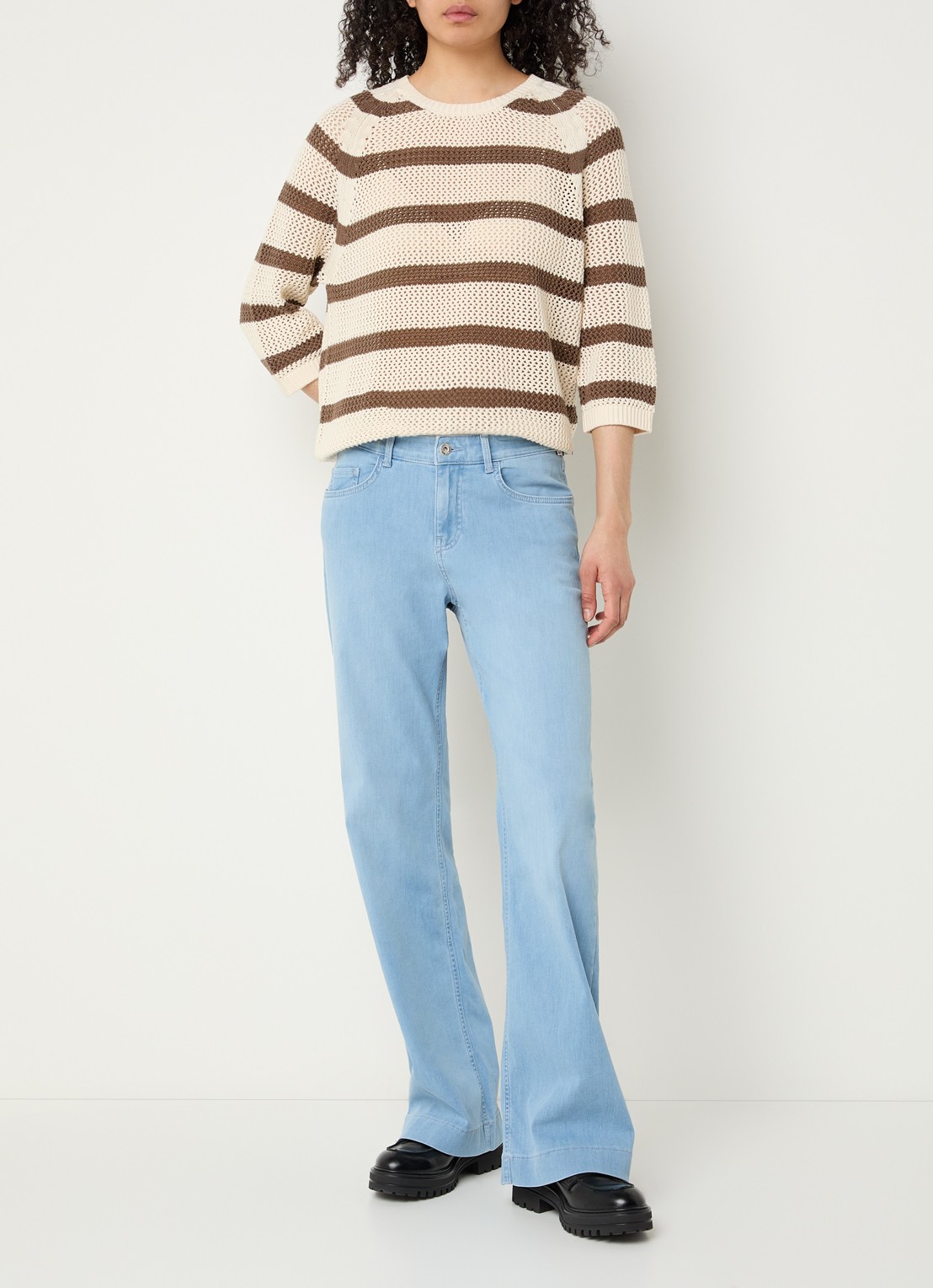 BRAX Shakira high waist flared jeans met steekzakken - voorkant 4 indigo