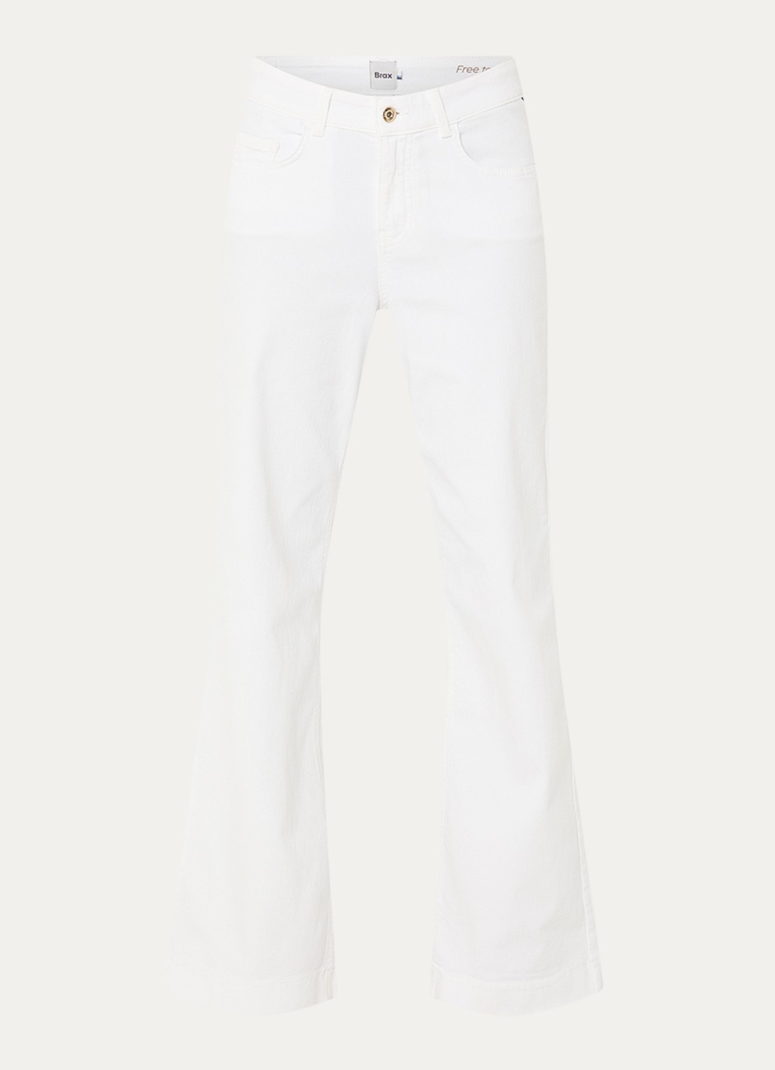 BRAX Shakira high waist flared jeans met steekzakken - voorkant 3 wit