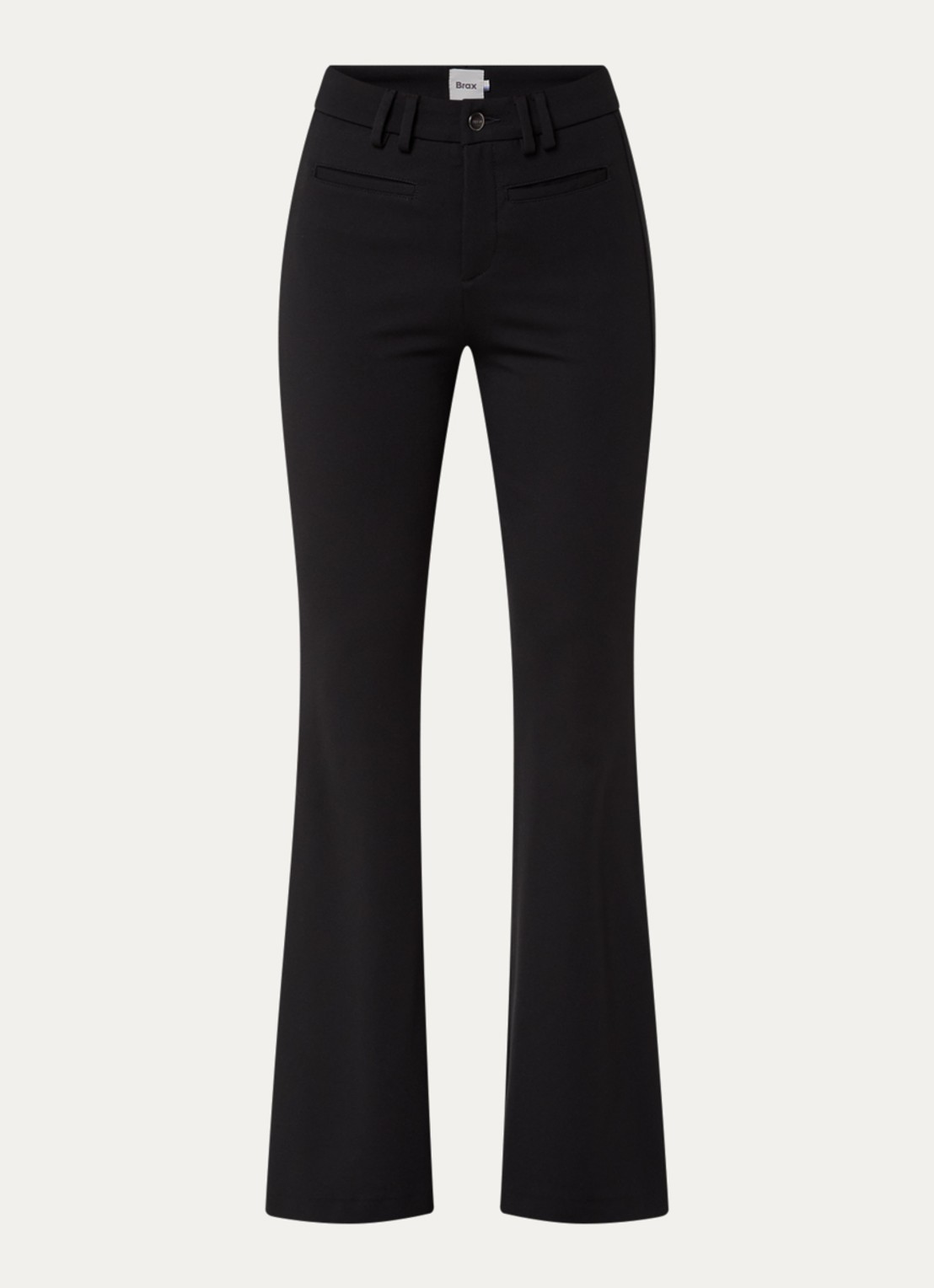BRAX Shakira high waist loose fit pantalon met steekzakken - voorkant zwart