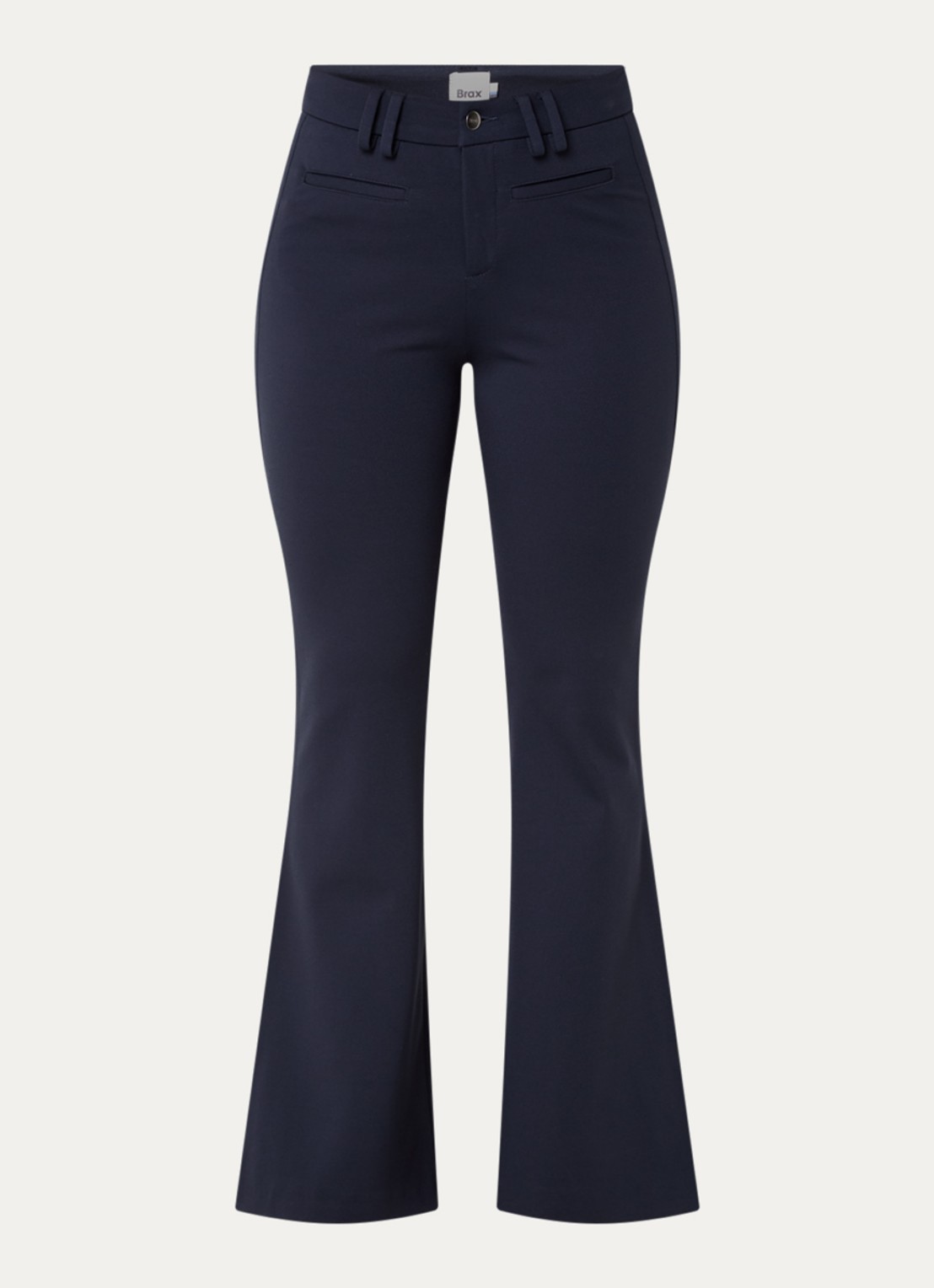 BRAX Shakira high waist loose fit pantalon met steekzakken - voorkant donkerblauw