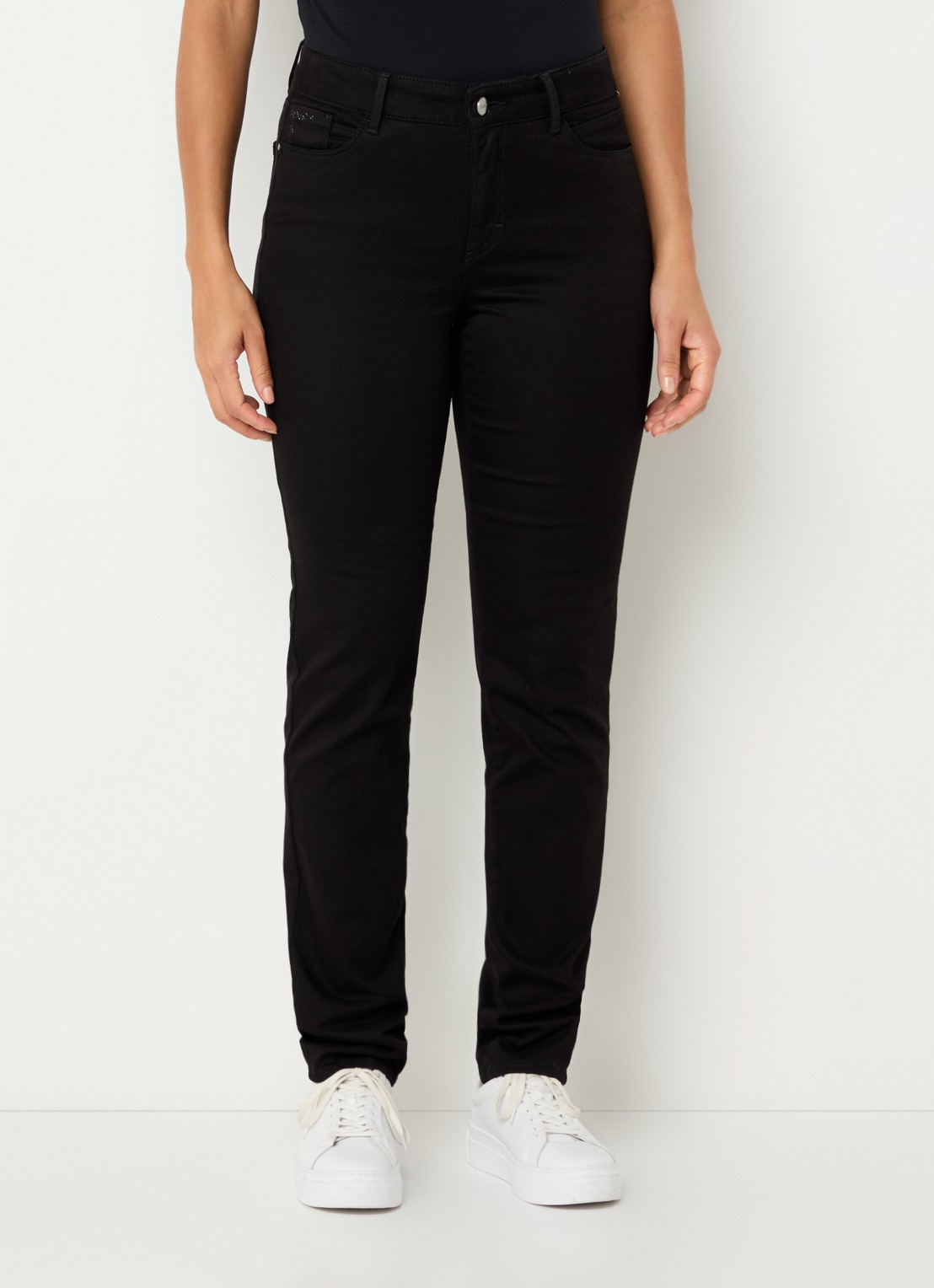 BRAX Shakira high waist slim fit pantalon  - detail 4 zwart