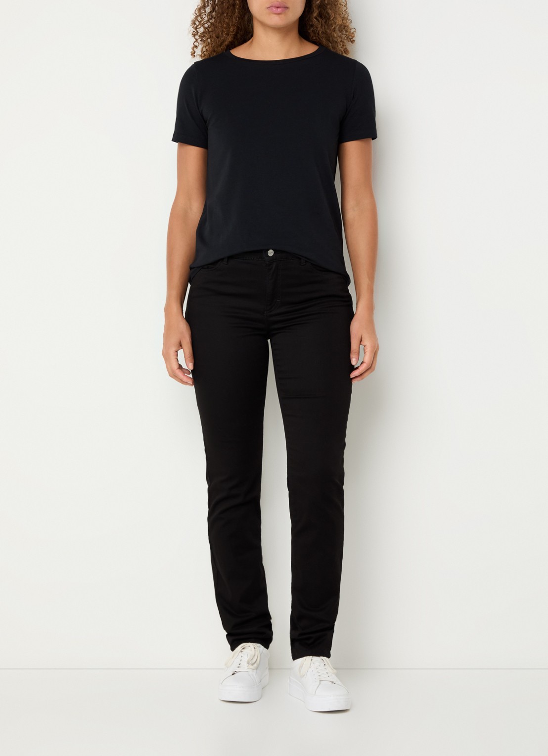 BRAX Shakira high waist slim fit pantalon  - voorkant 3 zwart