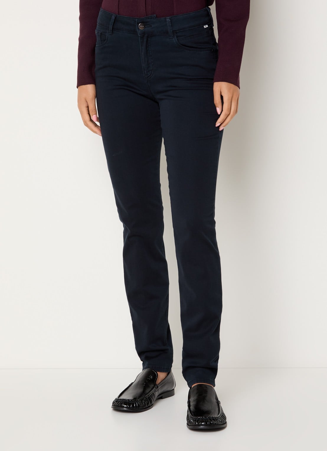 BRAX Shakira high waist slim fit pantalon  - detail 2 donkerblauw