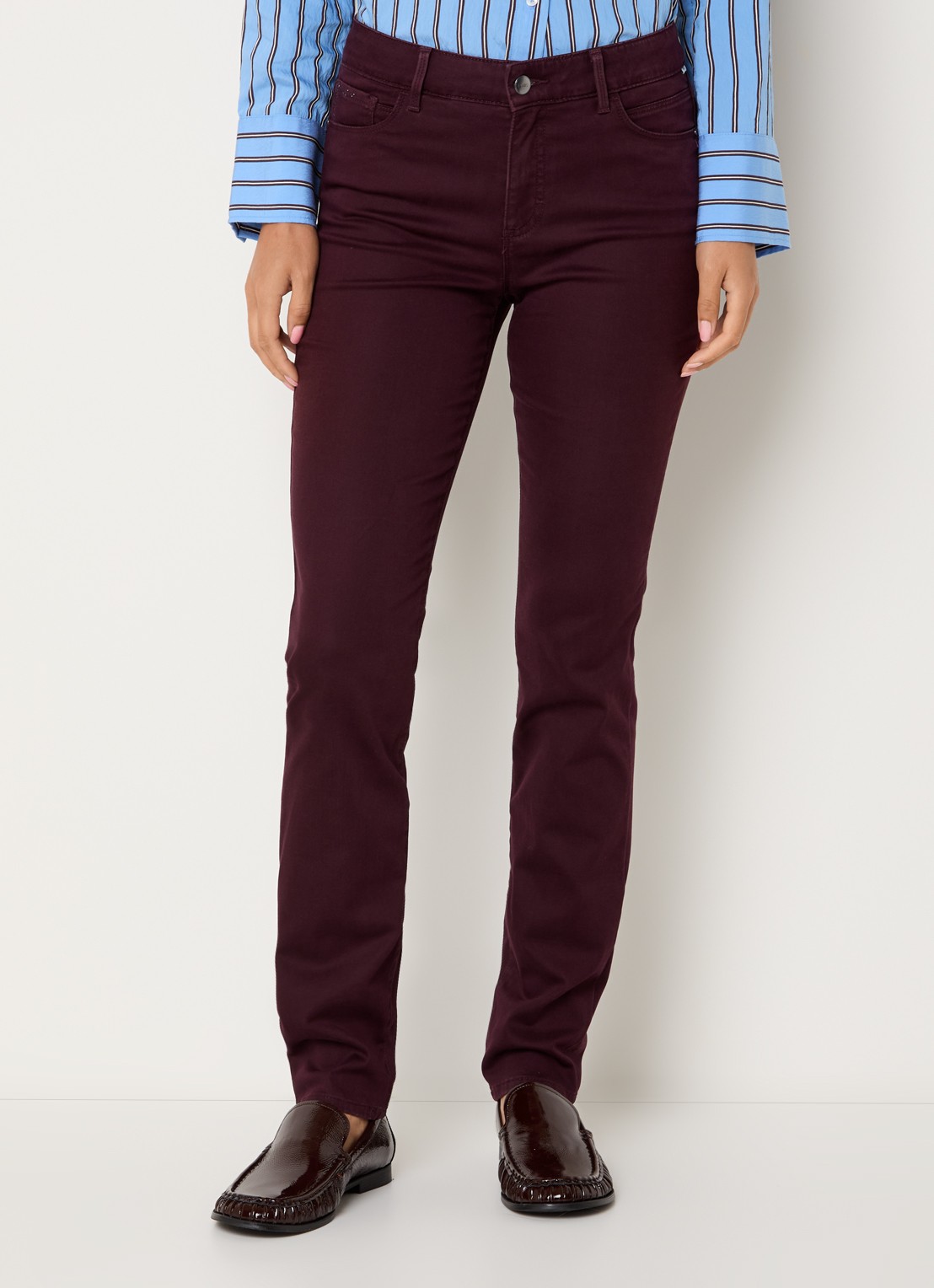 BRAX Shakira high waist slim fit pantalon  - detail 2 bordeauxrood