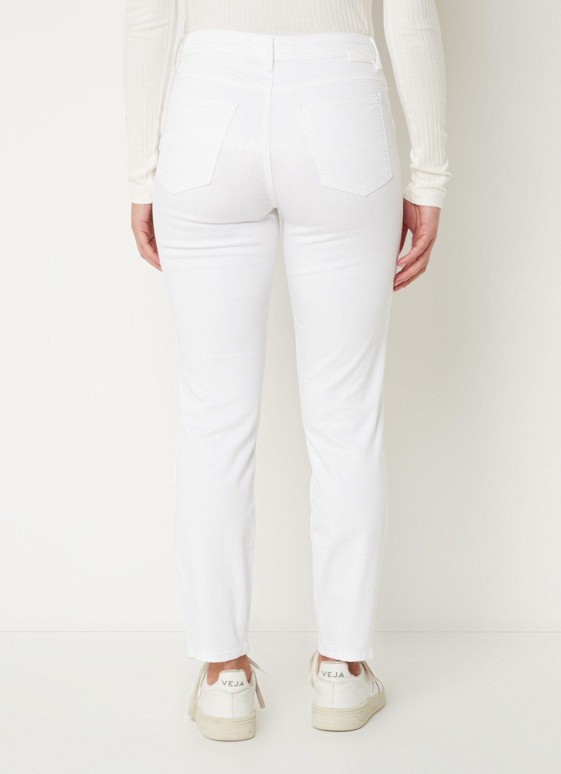BRAX Shakira mid waist slim fit jeans met lichte wassing - achterkant wit