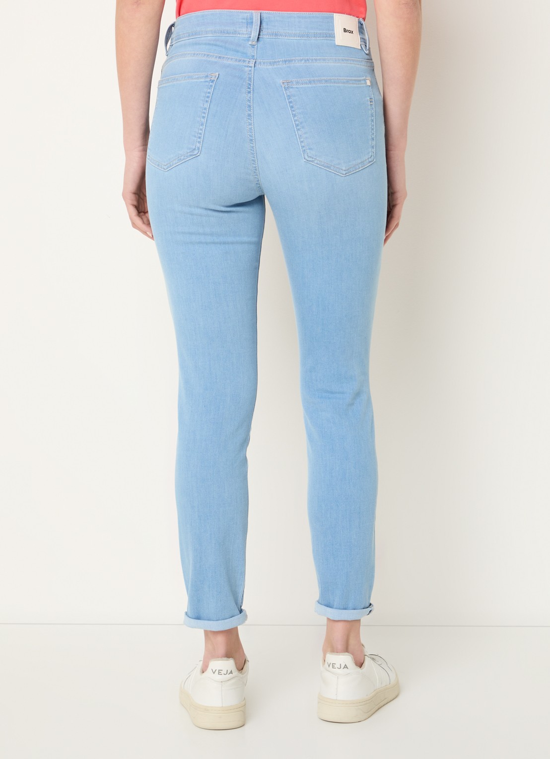 BRAX Shakira mid waist slim fit jeans  met steekzakken - achterkant 5 lichtblauw