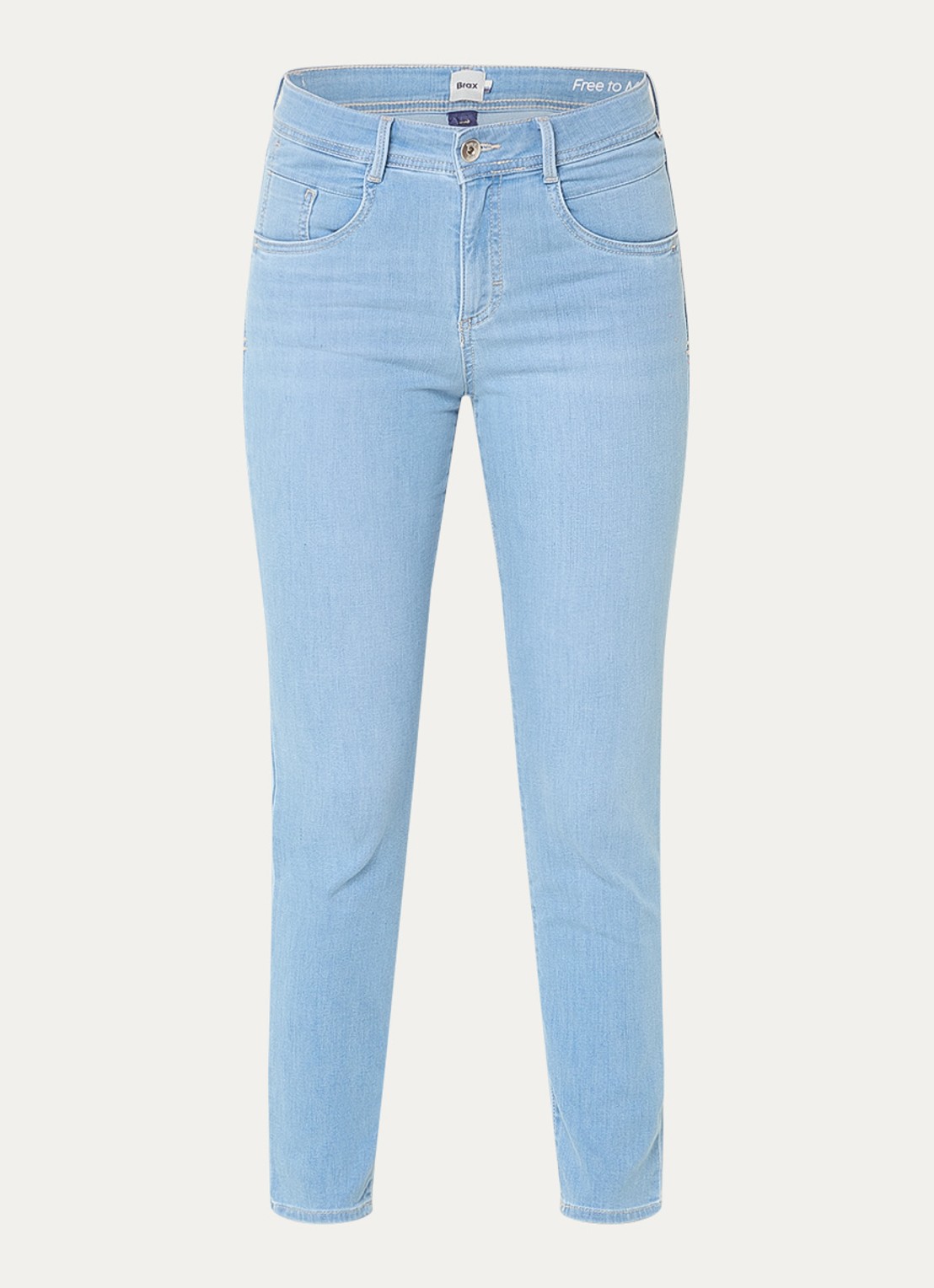BRAX Shakira mid waist slim fit jeans  met steekzakken - voorkant lichtblauw