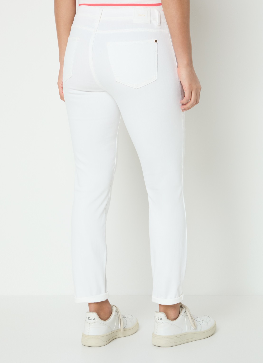 BRAX Shakira mid waist slim fit jeans  met steekzakken - achterkant 6 wit