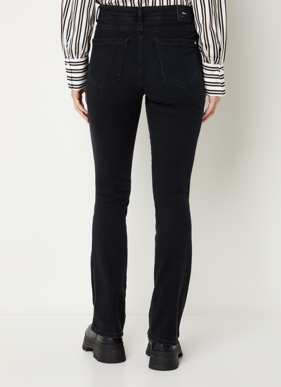 BRAX Shakira mid waist slim fit jeans met steekzakken - achterkant 5 zwart