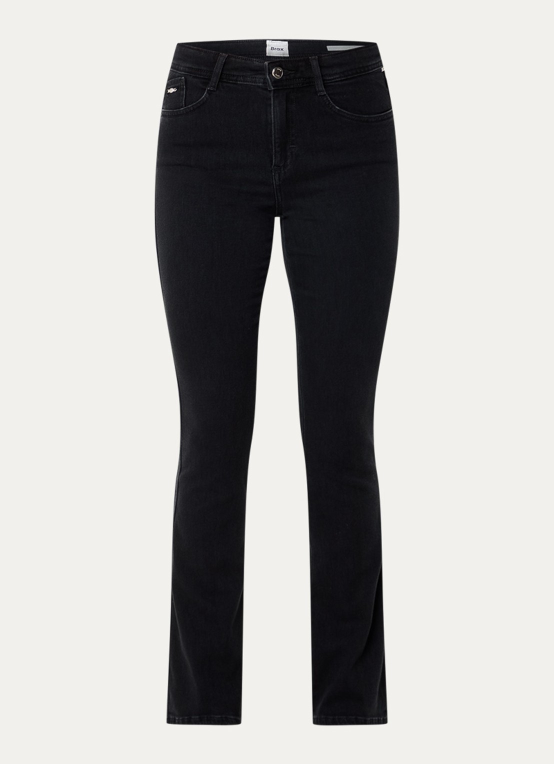 BRAX Shakira mid waist slim fit jeans met steekzakken - voorkant 3 zwart