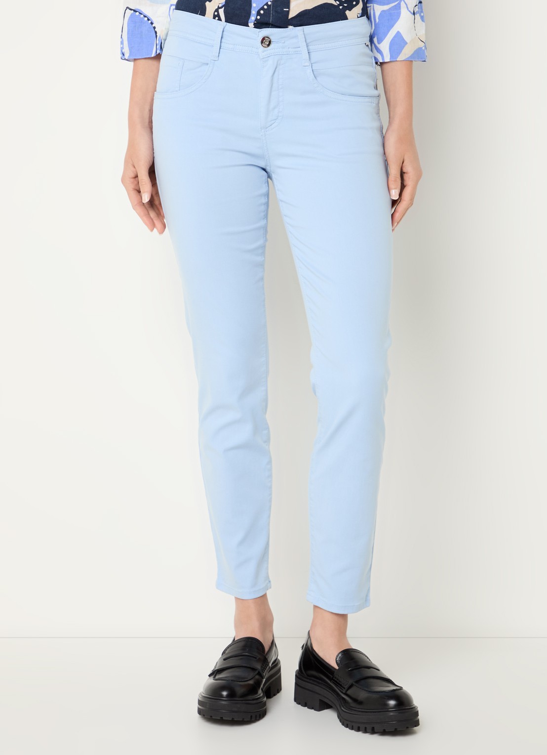 BRAX Shakira mid waist slim fit jeans  - detail 3 lichtblauw