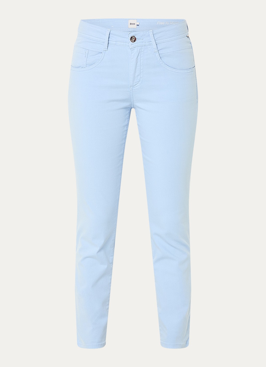 BRAX Shakira mid waist slim fit jeans  - voorkant lichtblauw