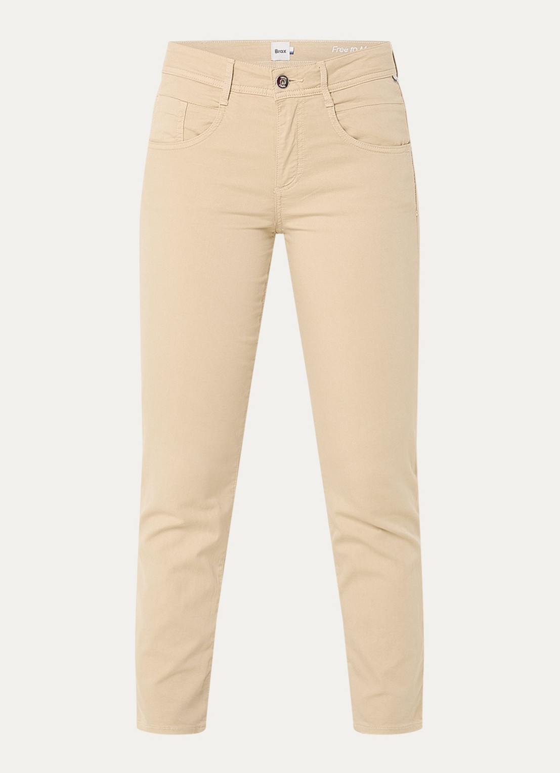 BRAX Shakira mid waist slim fit jeans  - voorkant beige