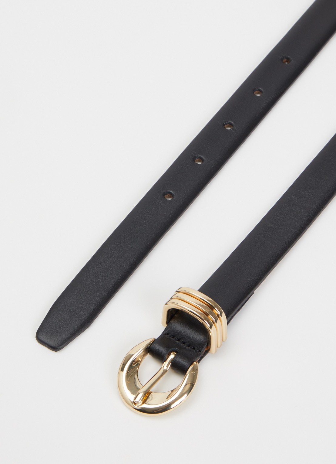 BRAX Style riem van leer  - detail 2 zwart