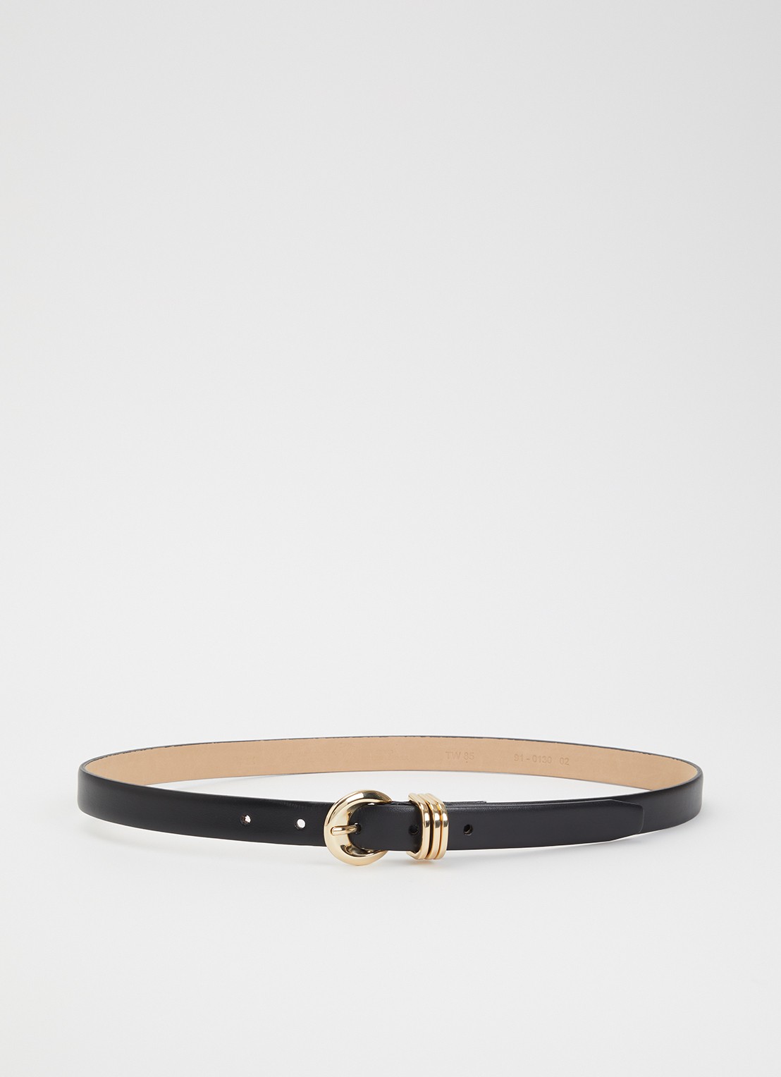 BRAX Style riem van leer  - voorkant zwart
