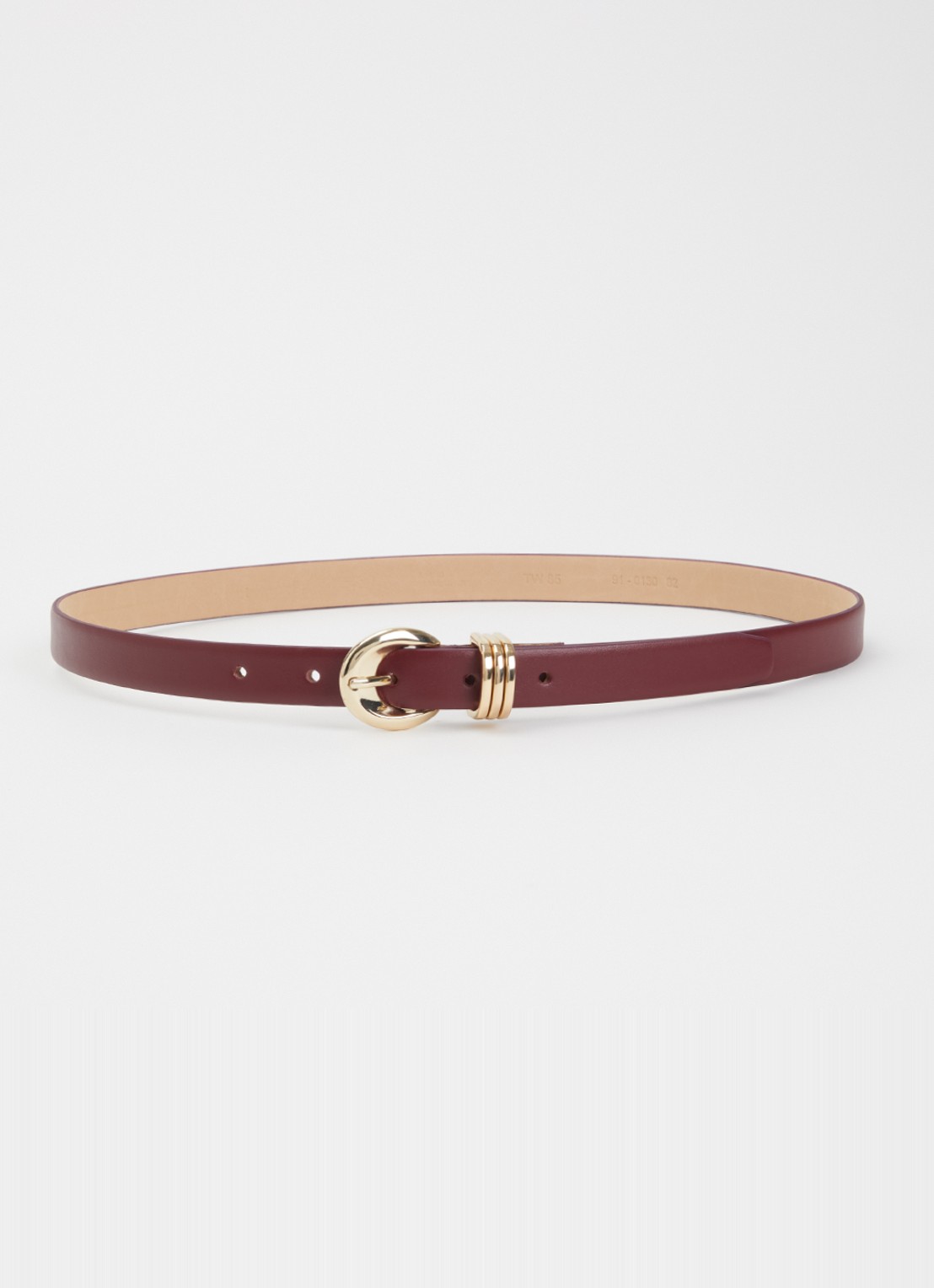 BRAX Style riem van leer  - voorkant kersenrood