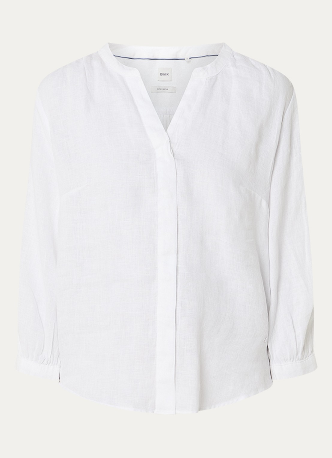 BRAX Velia blouse met V-hals - voorkant 2 wit