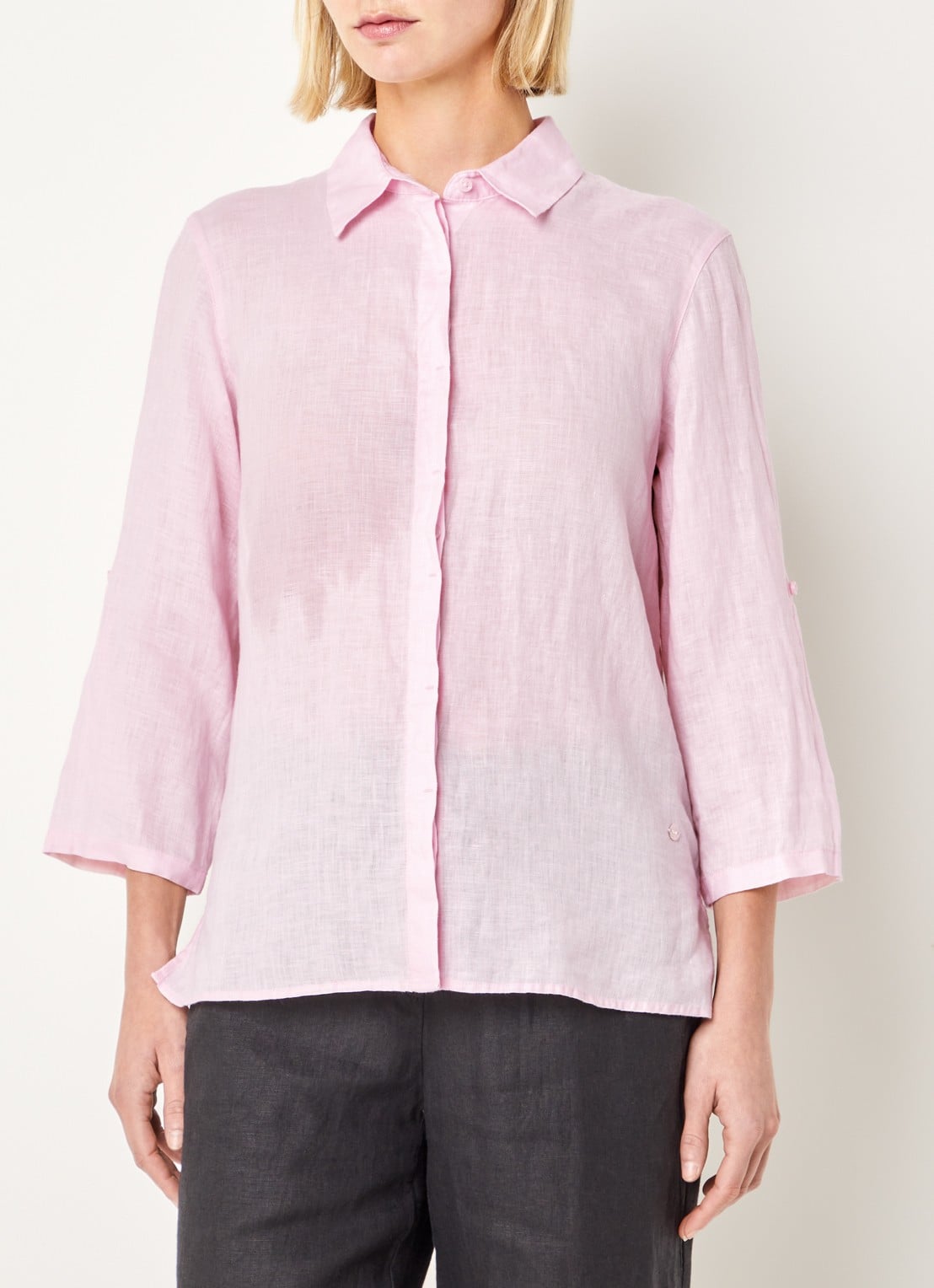 BRAX Vicki blouse van linnen - detail 4 roze