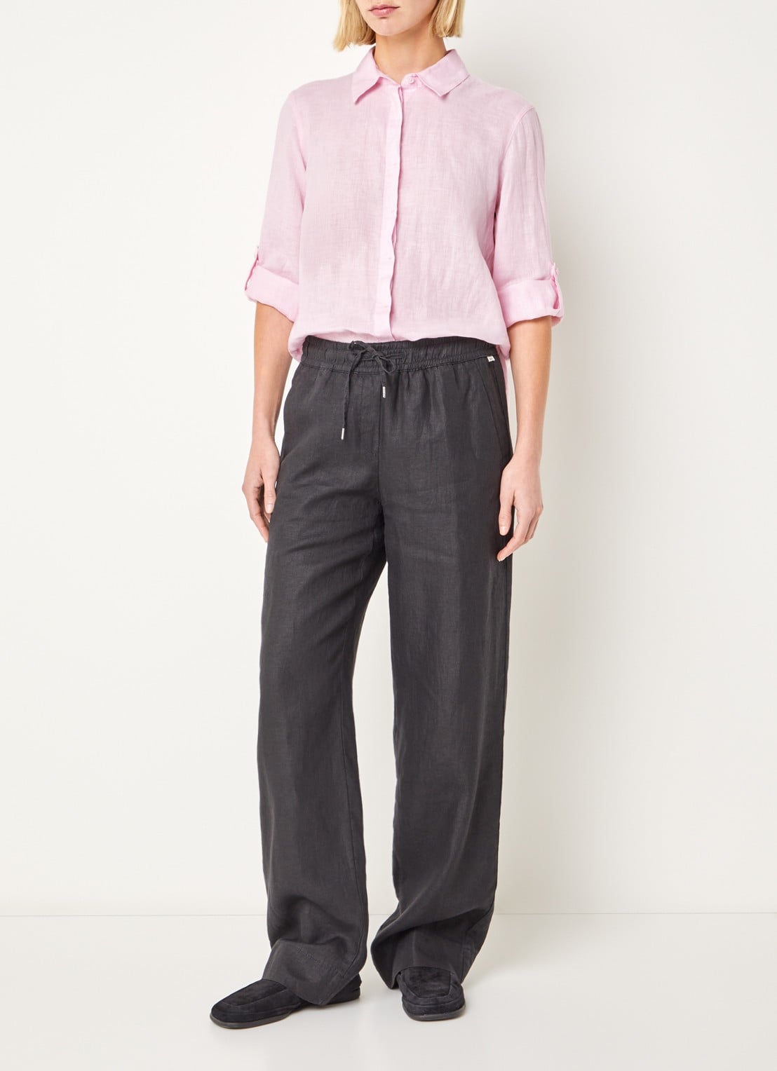 BRAX Vicki blouse van linnen - voorkant 3 roze
