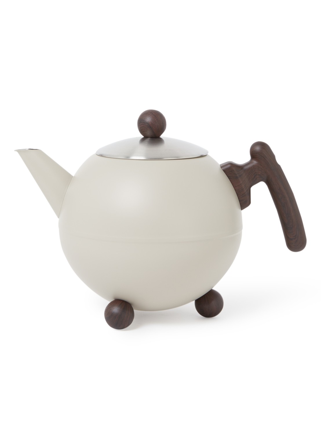 Bredemeijer Bella Ronde theepot 1,2 liter - voorkant beige