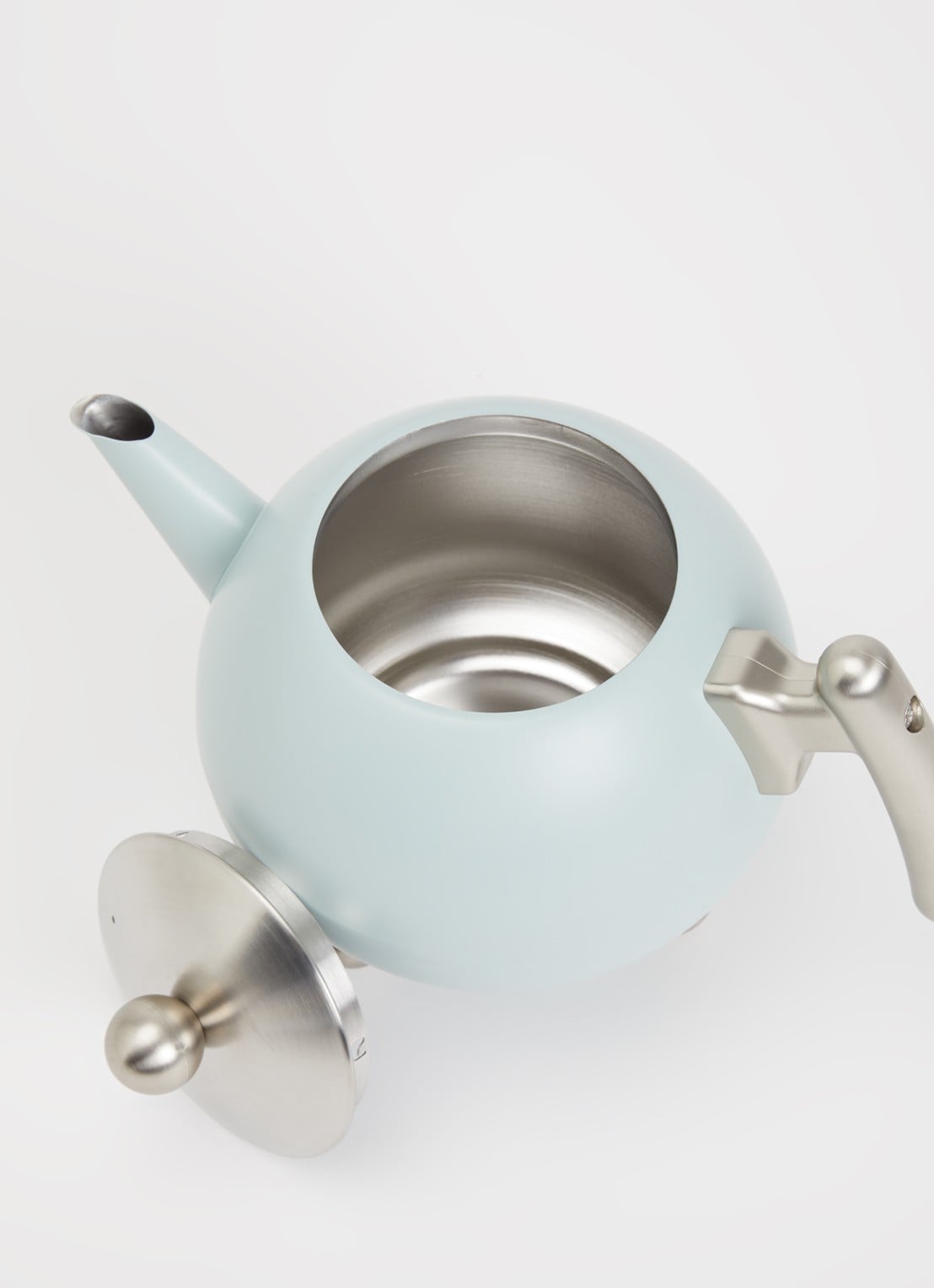Bredemeijer Bella Ronde theepot 1,2 liter - voorkant 2 lichtblauw