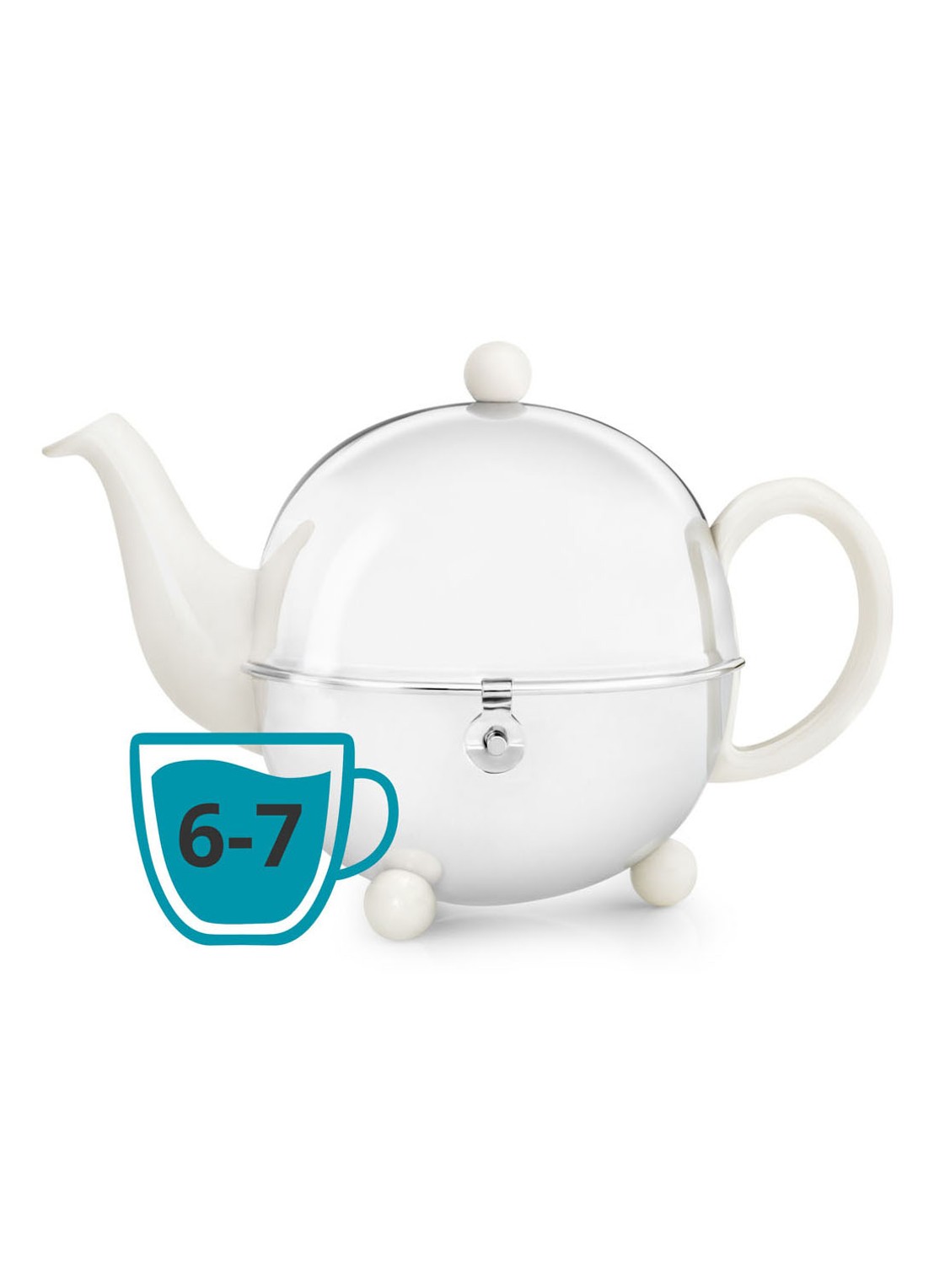 Bredemeijer Cosy theepot 1,3 liter - detail 4 wit