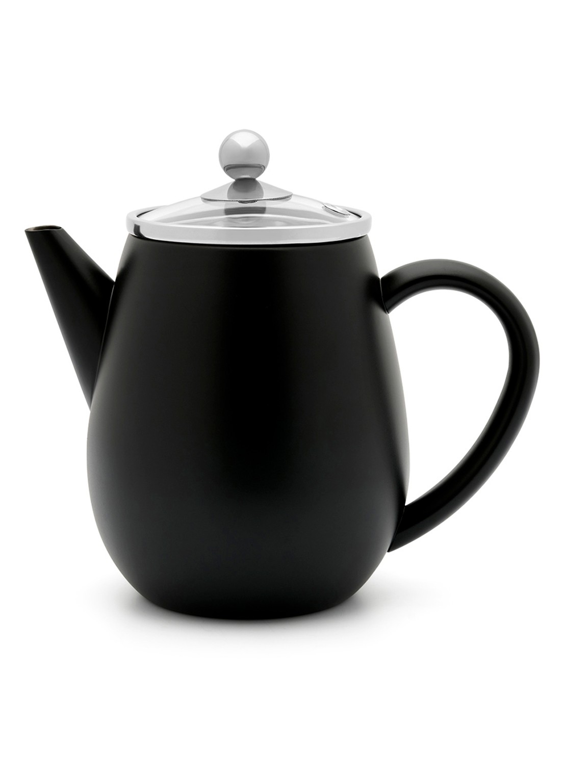 Bredemeijer Duet Eva theepot 0,5 liter - voorkant zwart