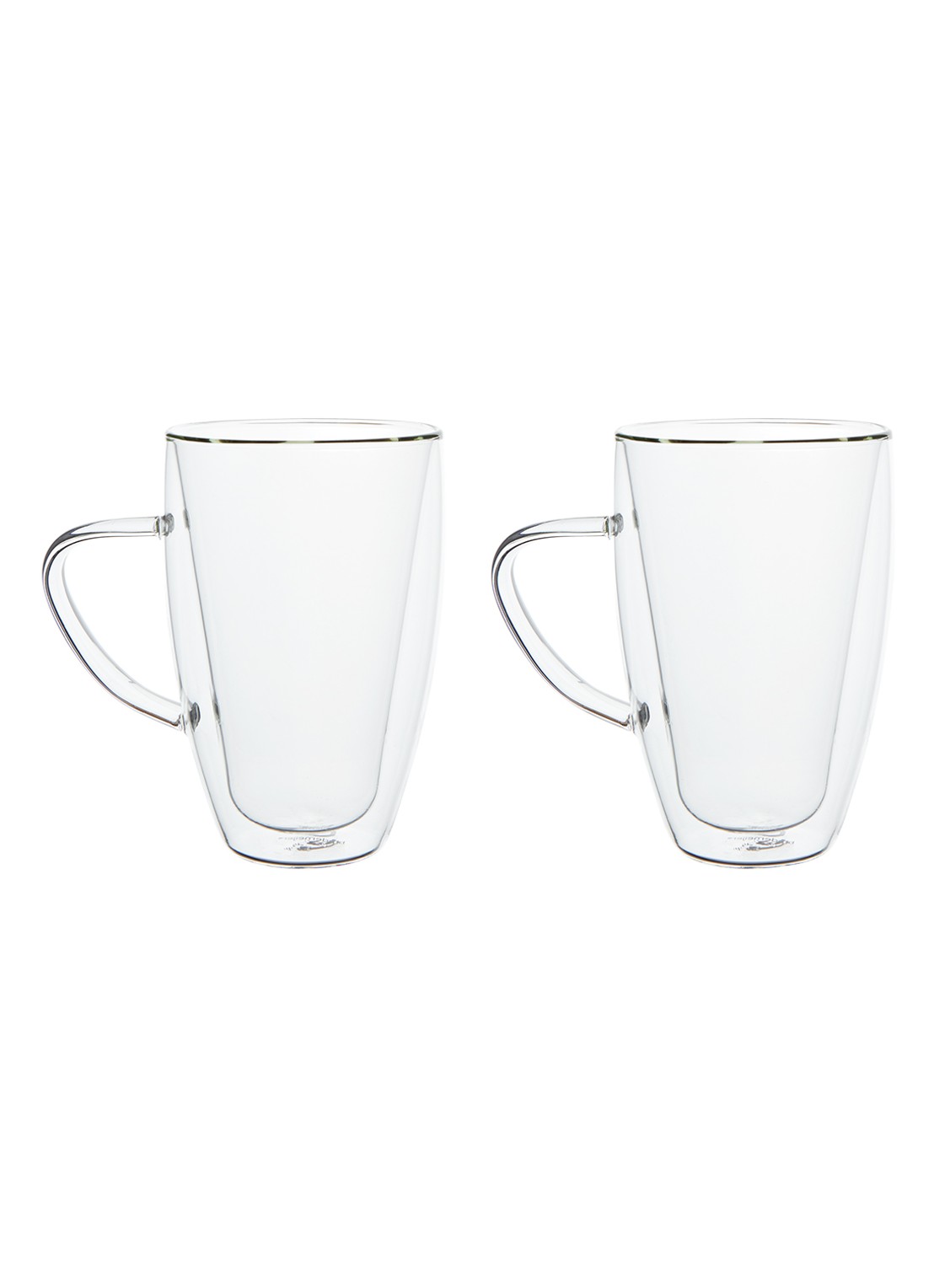 Bredemeijer Duo dubbelwandig koffie- en theeglas 32 cl set van 2 - voorkant transparant