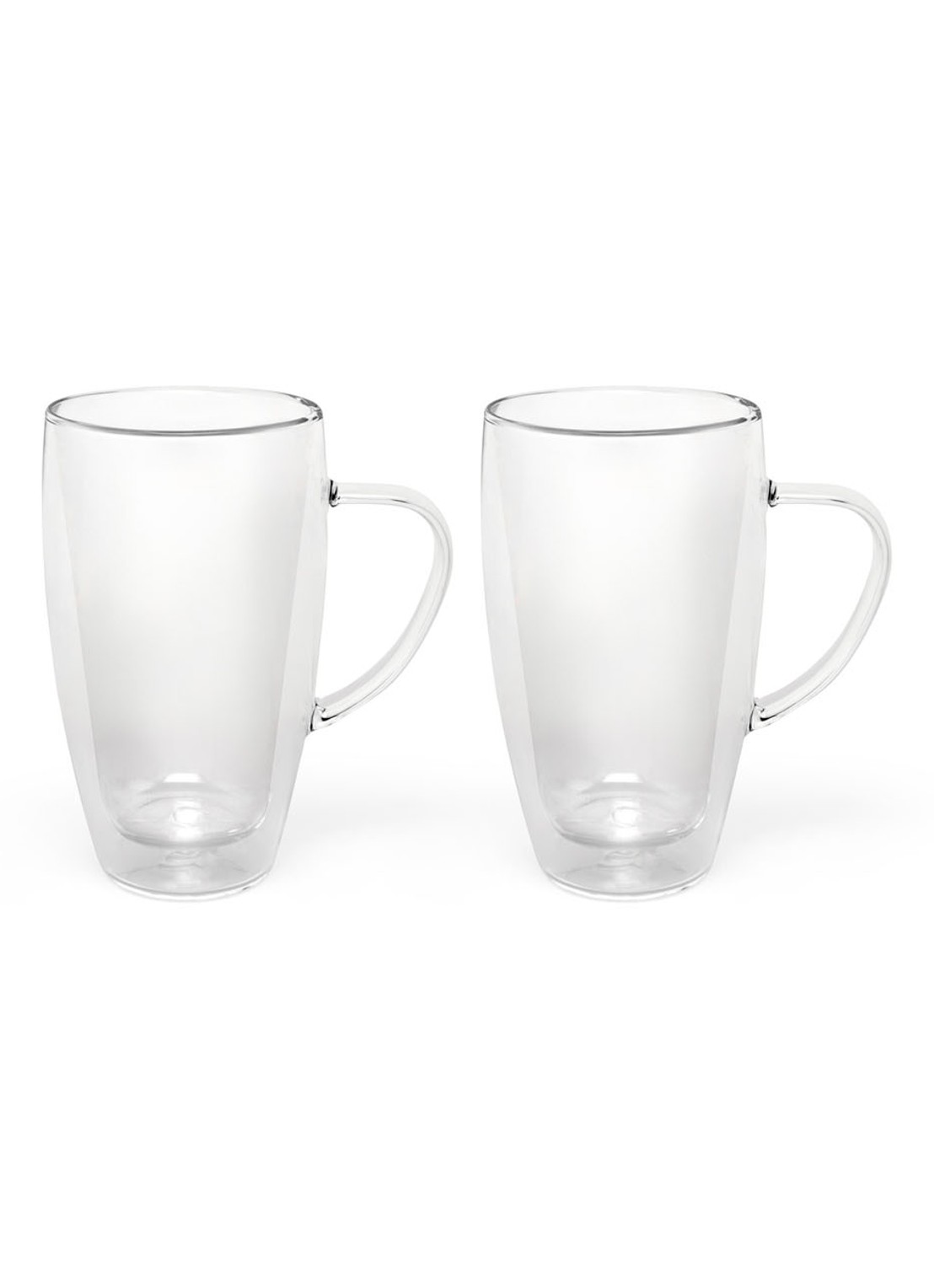 Bredemeijer Duo dubbelwandig koffie- en theeglas 32 cl set van 2 - voorkant 2 transparant