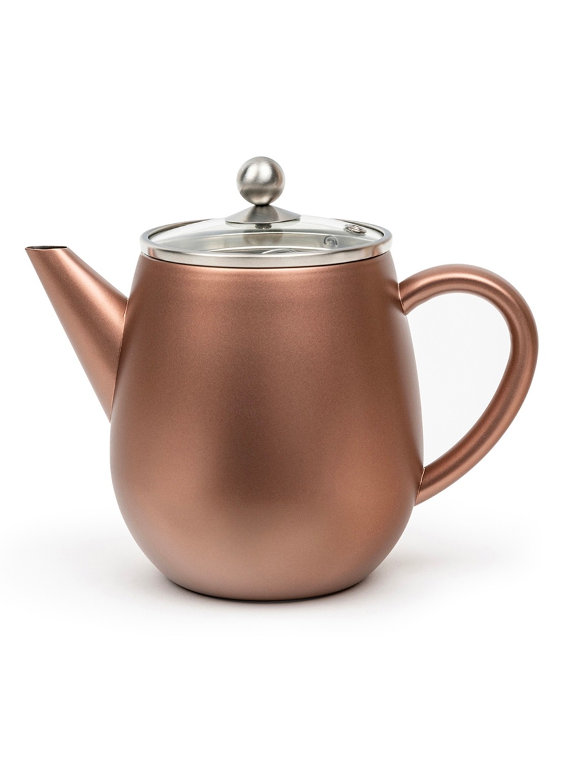 Bredemeijer Eva theepot 1,1 liter - voorkant 2 bruin