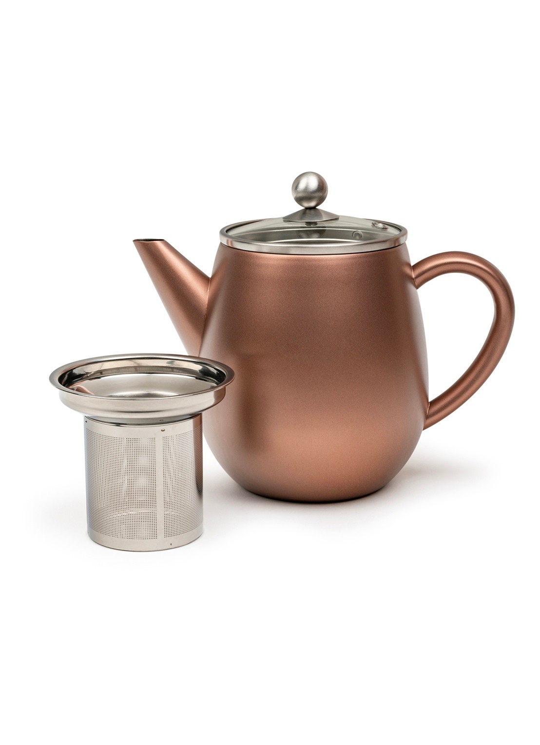 Bredemeijer Eva theepot 1,1 liter - voorkant 3 bruin