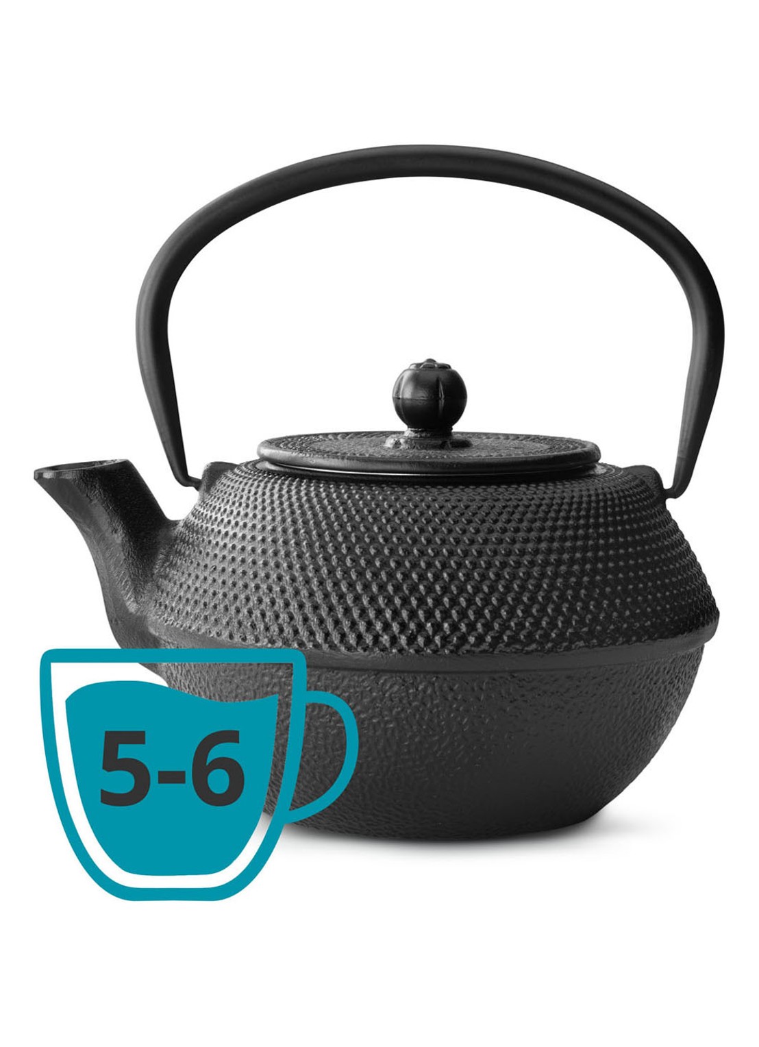 Bredemeijer Jang theepot 1,1 liter - detail zwart