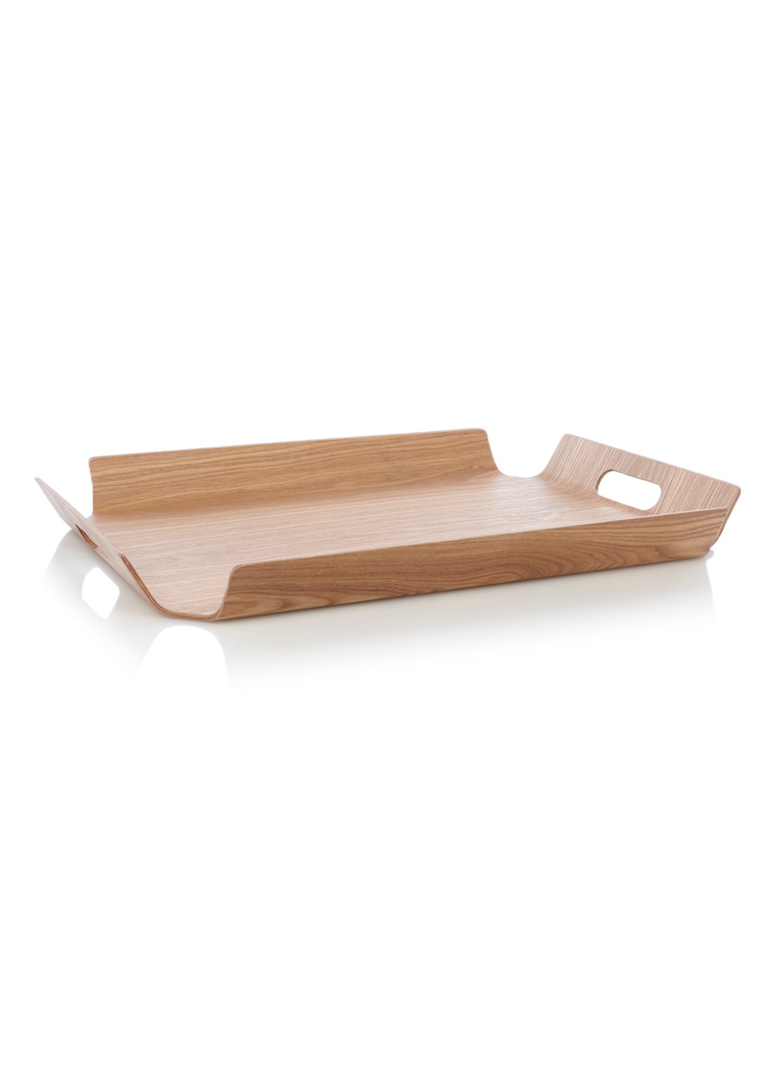 Bredemeijer Madera XL dienblad van hout 55 x 40 cm  - voorkant lichtbruin