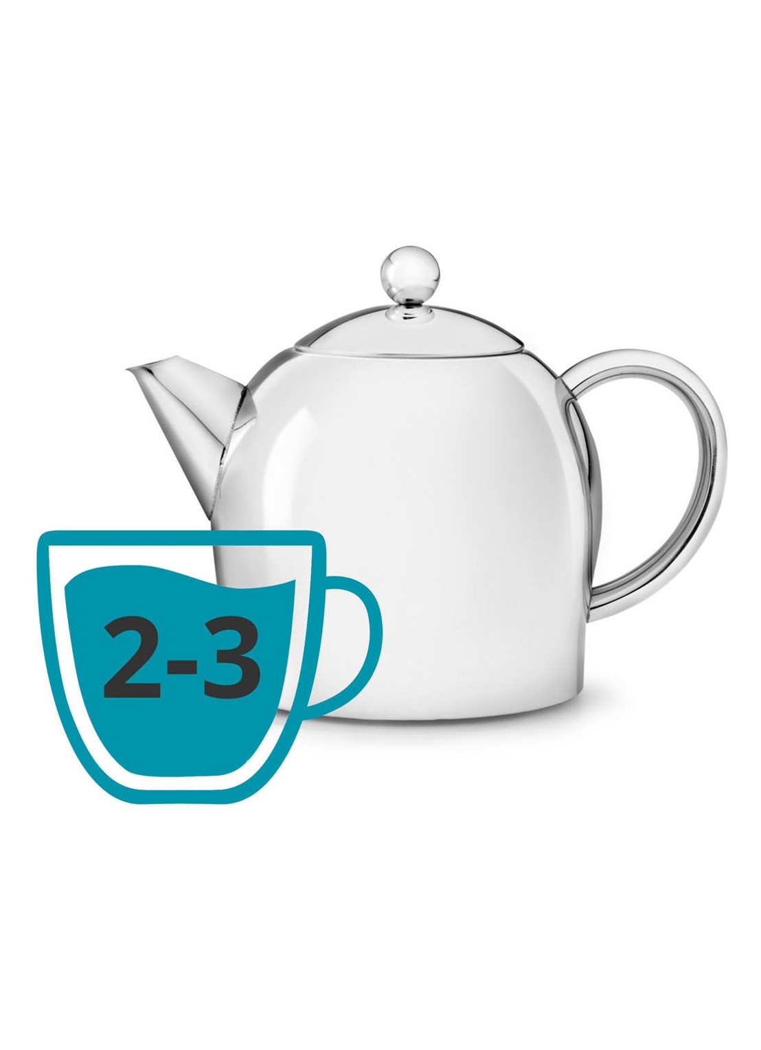 Bredemeijer Minuet Santhee theepot 0,5 liter - detail zilver