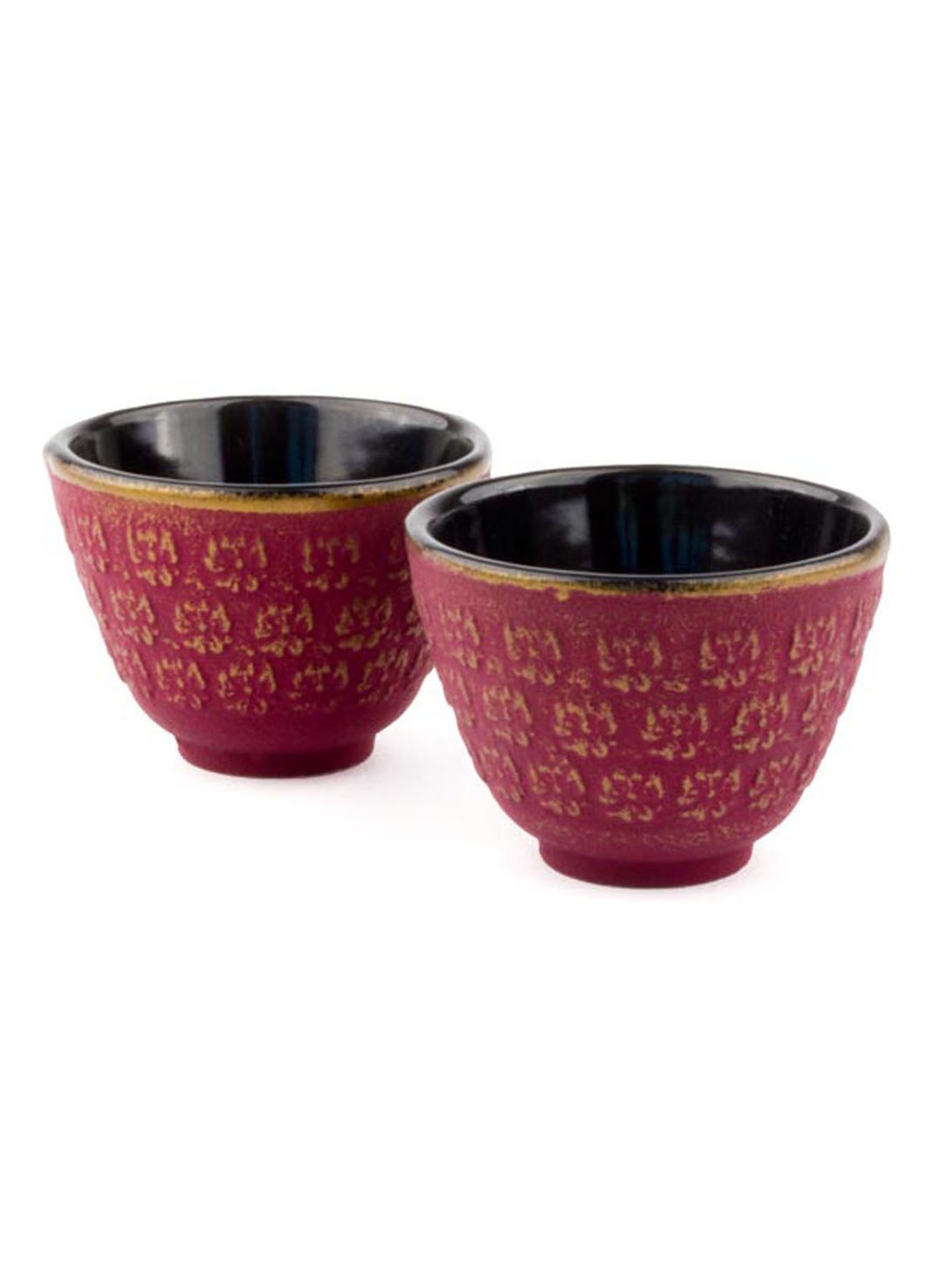 Bredemeijer Shanghai theepot met kopjes set van 3 - detail steenrood