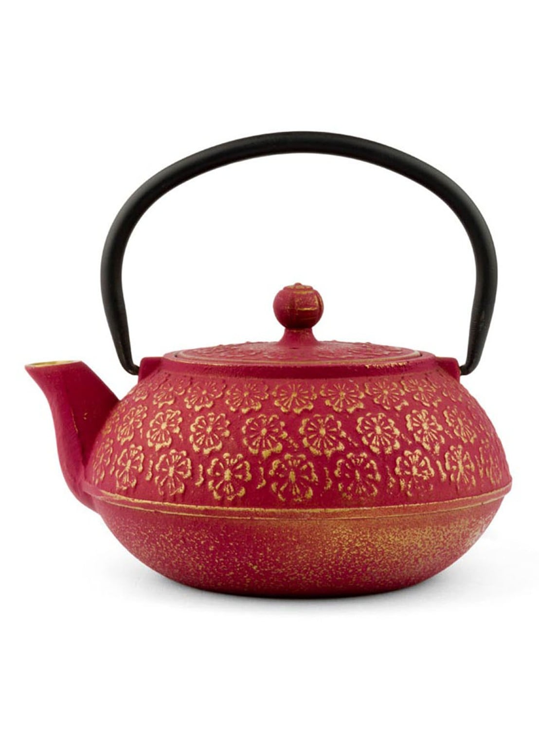 Bredemeijer Shanghai theepot met kopjes set van 3 - detail 2 steenrood