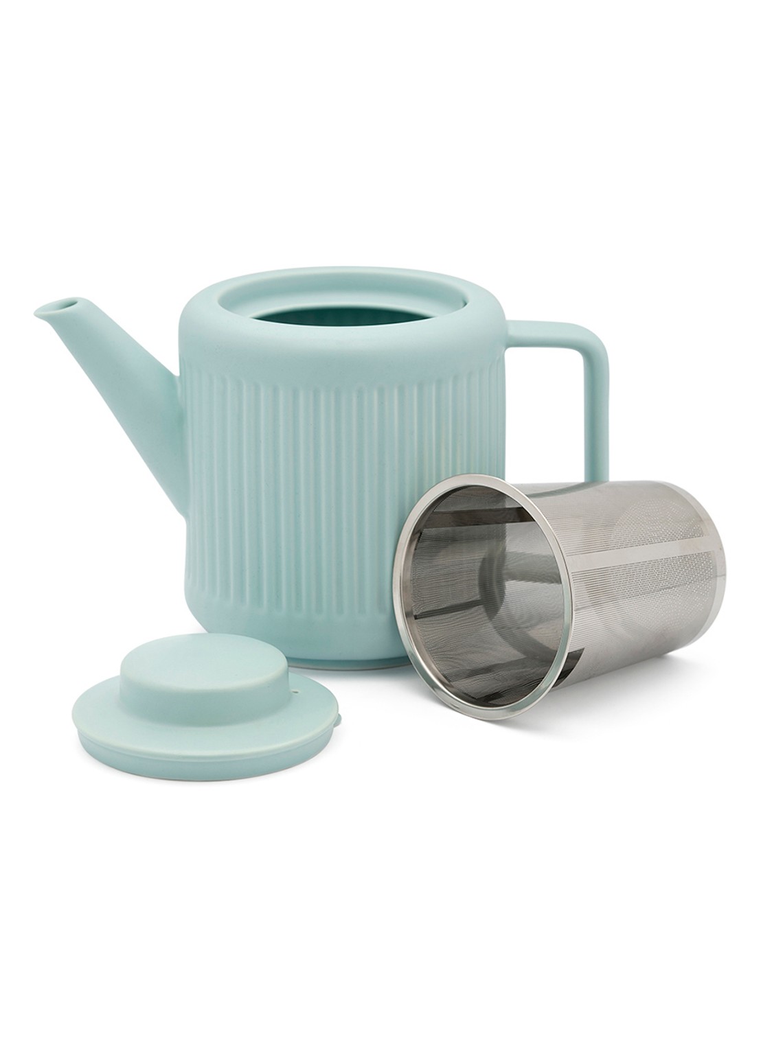 Bredemeijer Skagen theepot 1,2 liter - voorkant 2 lichtblauw