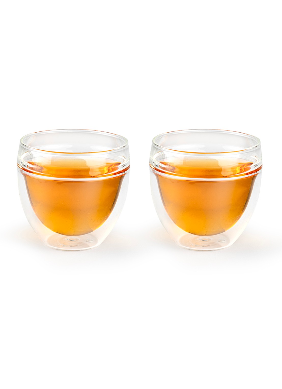 Bredemeijer Teamaster dubbelwandig theeglas 20 cl set van 2 - voorkant 2 transparant
