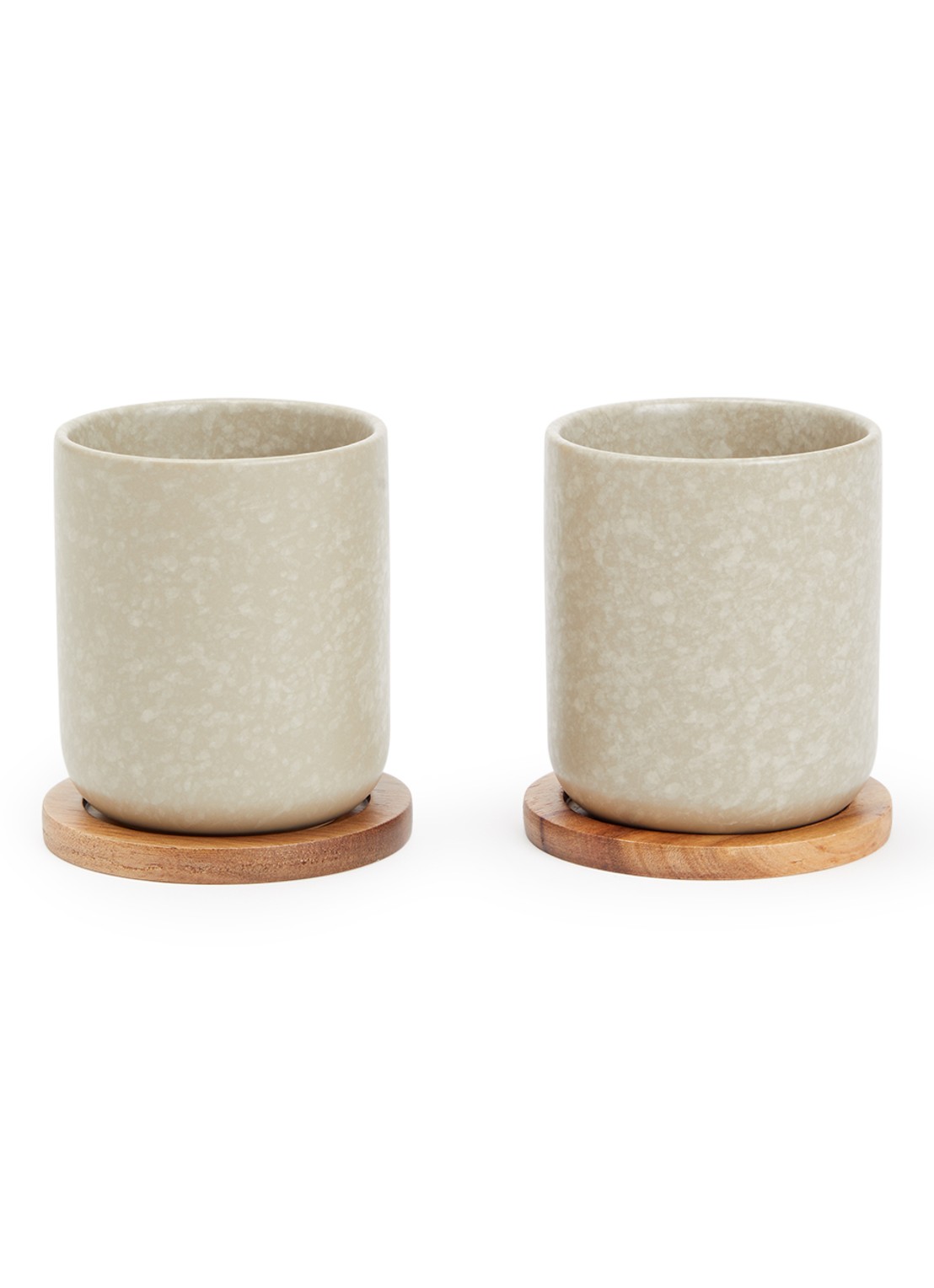 Bredemeijer Umea kopje 20 cl set van 2 - voorkant beige