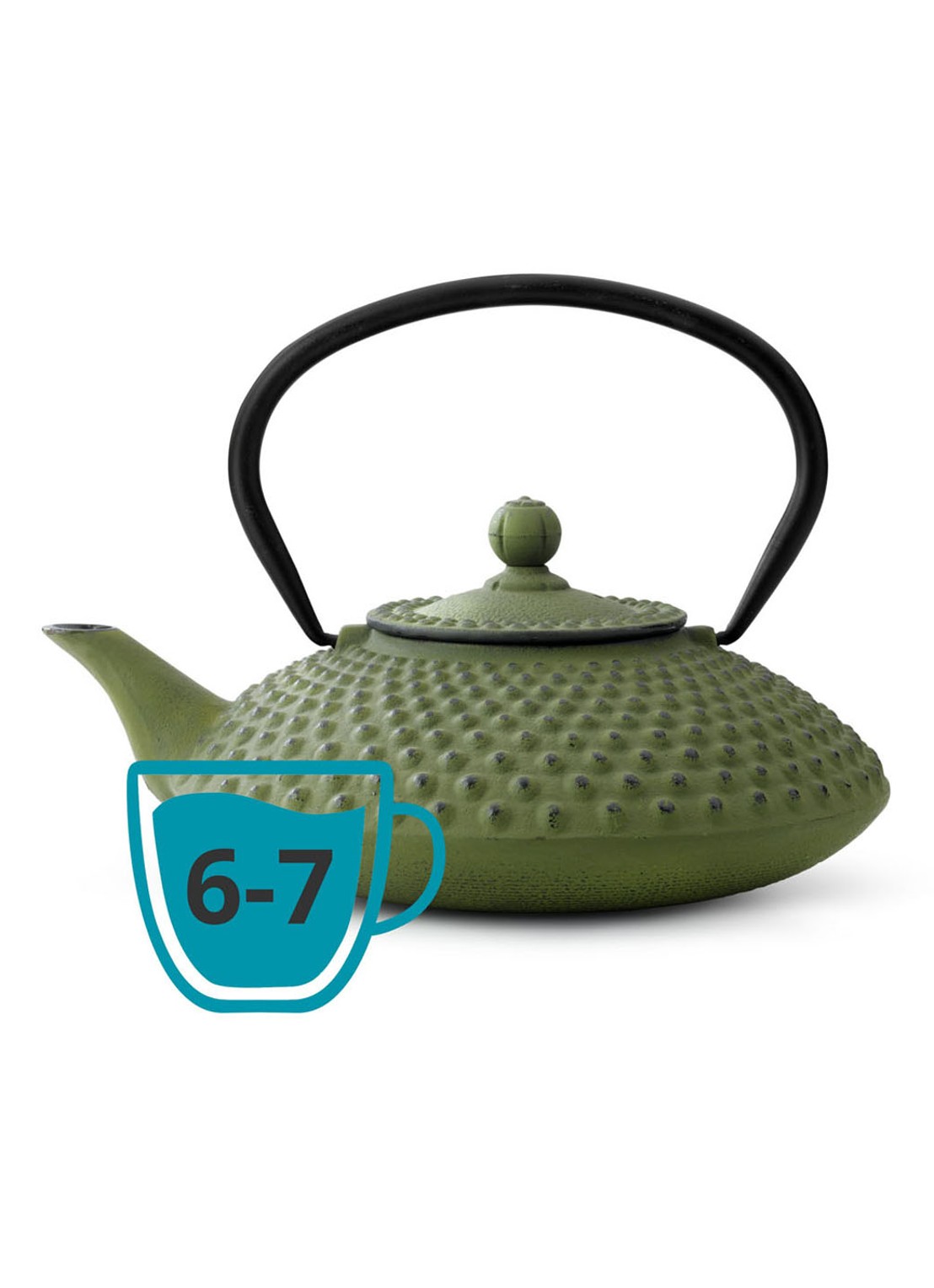 Bredemeijer Xilin theepot 1,25 liter - detail groen