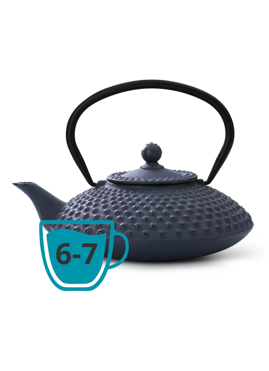 Bredemeijer Xilin theepot 1,25 liter - detail donkerblauw