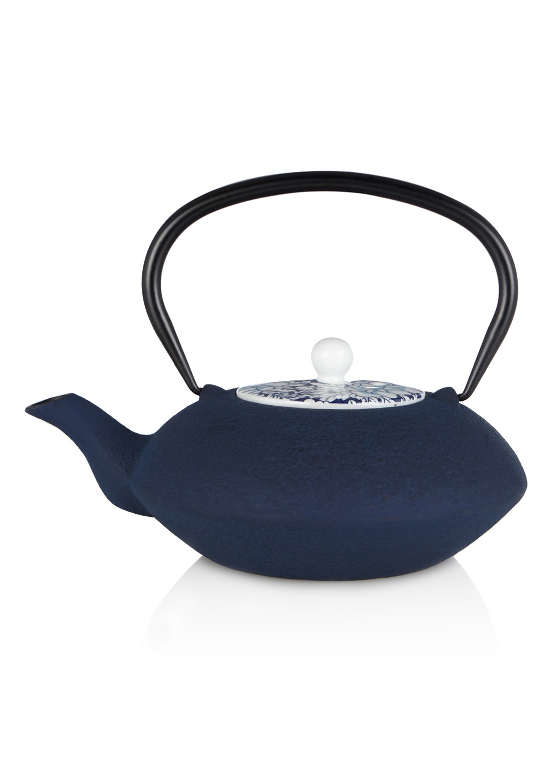 Bredemeijer Yantai theepot 1,2 liter - voorkant blauw