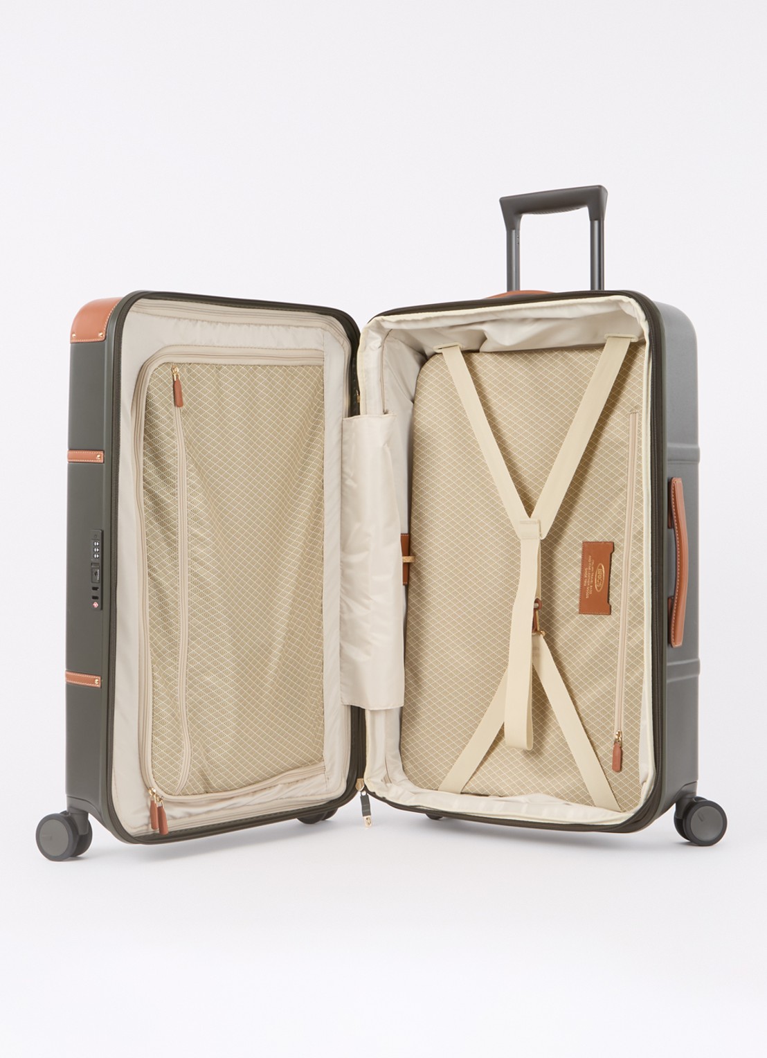 Bric's Bellagio Medium vergrootbare spinner 70,5 cm - voorkant 2 bronsgroen