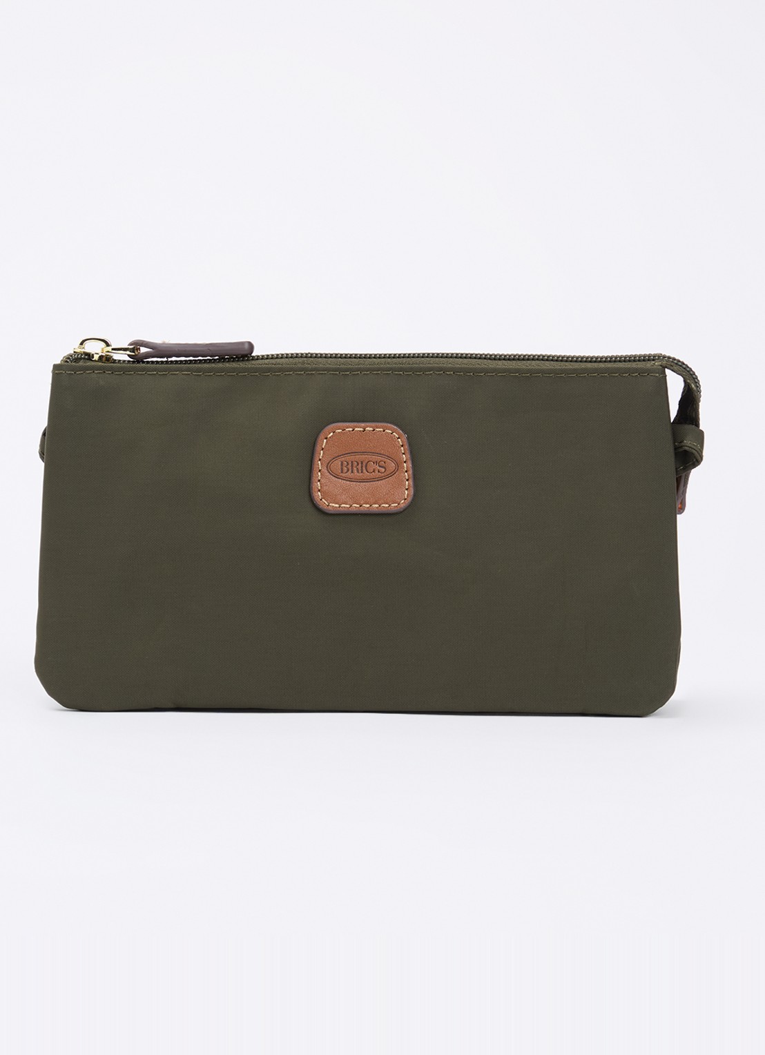 Bric's Clutch met afneembare schouderriem  - voorkant olijfgroen
