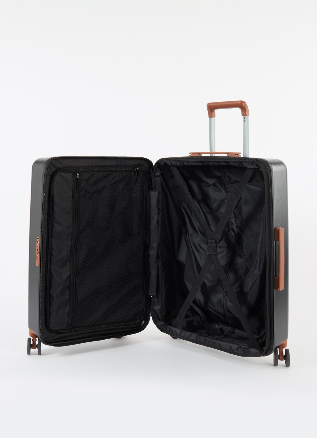 Bric's Ferrara vergrootbare spinner 67 cm - voorkant 4 zwart