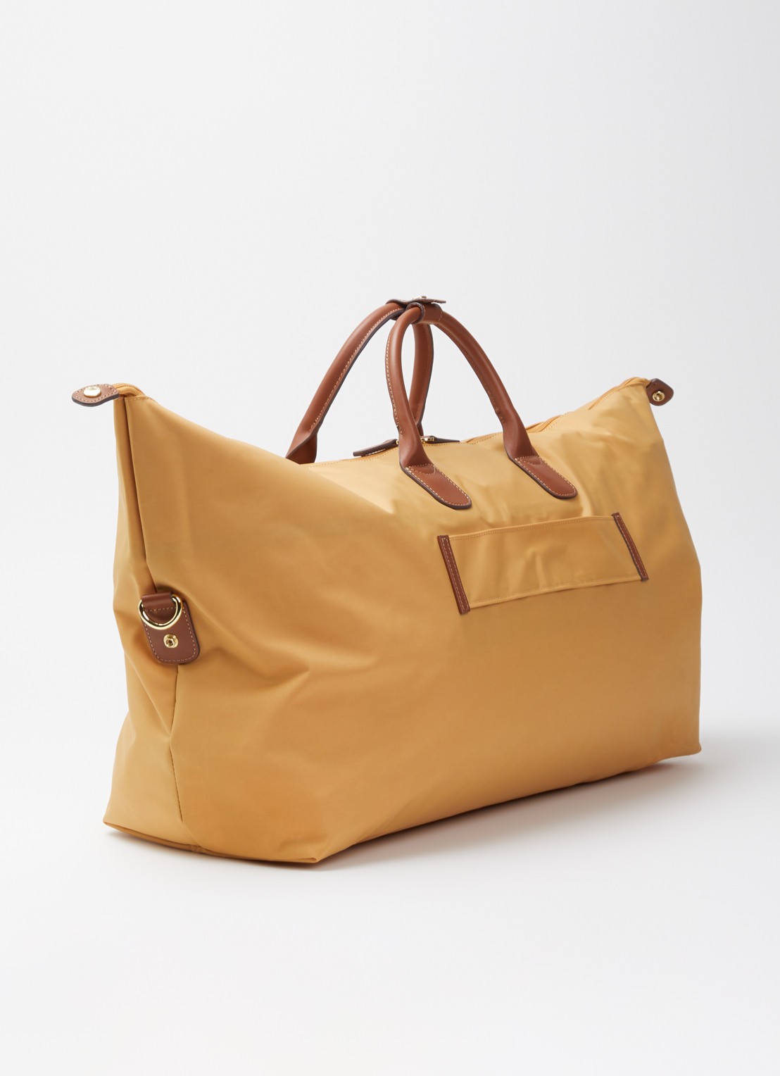 Bric's Holdall weekendtas met logo en uitneembaar etui - achterkant okergeel